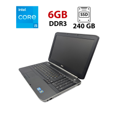 Ноутбук Dell Latitude E5520 / 15.6" (1366x768) TN / Intel Core i5-2520M (2 (4) ядра по 2.5 - 3.2 GHz) / 6 GB DDR3 / 240 GB SSD / Intel HD Graphics 3000 / WebCam