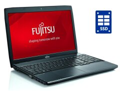 Ноутбук Fujitsu LifeBook A555 / 15.6" (1366x768) TN / Intel Core i3-5005U (2 (4) ядра по 2.0 GHz) / 8 GB DDR3 / 256 GB SSD / Intel HD Graphics 5500 / WebCam / DVD-ROM / Win 10 Pro