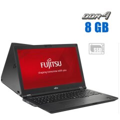 Ноутбук Fujitsu LifeBook E558 / 15.6" (1920x1080) IPS / Intel Core i3-7130U (2 (4) ядра по 2.7 GHz) / 8 GB DDR4 / 256 GB SSD / Intel HD Graphics 620 / WebCam / Windows 10