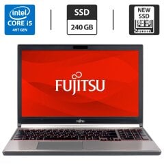 Ноутбук Fujitsu Lifebook E754 / 15.6" (1366x768) TN / Intel Core i5-4210M (2 (4) ядра по 2.6 - 3.2 GHz) / 8 GB DDR3 / 240 GB SSD NEW / Intel HD Graphics 4600 / DVD-ROM + Бездротова мишка в подарунок