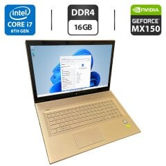 Ноутбук HP Envy 17-bw0011nr / 17.3" (3840x2160) IPS / Intel Core i7-8550U (4 (8) ядра по 1.8 - 4.0 GHz) / 16 GB DDR4 / 128 GB SSD + 500 GB HDD / nVidia GeForce MX150, 2 GB GDDR5, 64-bit / WebCam
