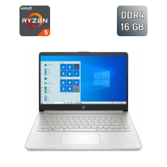 Ноутбук HP Laptop 14-FQ1025NR / 14" (1920x1080) IPS / AMD Ryzen 5 5500U (6 (12) ядер по 2.1 - 4.0 GHz) / 16 GB DDR4 / 256 GB SSD / AMD Radeon Graphics 448SP / WebCam