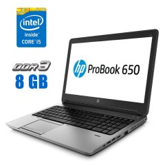 Ноутбук HP ProBook 650 G1 / 15.6" (1366x768) TN / Intel Core i5-4200M (2 (4) ядра по 2.5 - 3.1 GHz) / 8 GB DDR3 / 480 GB SSD / Intel HD Graphics 4600 / WebCam