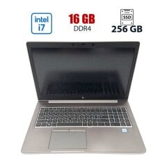 Ноутбук HP Zbook 15u G5 / 15.6" (1920x1080) IPS / Intel Core i7-8550U (4 (8) ядер по 1.8 - 4 GHz) / 16 GB DDR4 / 256 GB SSD M.2 NVMe / Intel UHD Graphics 620 / WebCam / Win10 Lic