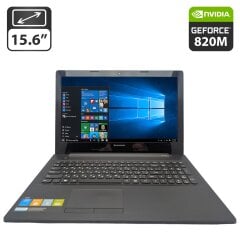 Ноутбук Lenovo G50-30 / 15.6" (1366x768) TN / Intel Celeron N2830 (2 ядра по 2.16 - 2.41 GHz) / 8 GB DDR3 / 120 GB SSD / nVidia GeForce 820M, 1 GB GDDR3, 64-bit / WebCam / DVD-ROM