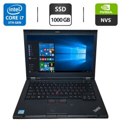 Ноутбук Lenovo ThinkPad L430 / 14" (1600x900) TN / Intel Core i7-3520M (2 (4) ядра по 2.9 - 3.6 GHz) / 8 GB DDR3 / 1000 GB SSD / nVidia NVS 5400M, 1 GB GDDR3, 128-bit / WebCam / DVD-ROM