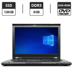 Ноутбук Lenovo ThinkPad T430s / 14" (1600x900) TN / Intel Core i7-3520M (2 (4) ядра по 2.9 - 3.6 GHz) / 8 GB DDR3 / 128 GB SSD / Intel HD Graphics 4000 / WebCam / DVD-ROM