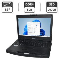 Напівзахищений ноутбук Getac S410 G3 / 14" (1366x768) TN / Intel Core i5-8265U (4 (8) ядра по 1.6 - 3.9 GHz) / 8 GB DDR4 / 240 GB SSD / Intel UHD Graphics 620 / Windows 11 Pro