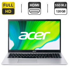 Ультрабук Acer Aspire 3 A315-58 / 15.6" (1920x1080) TN / Intel Core i3-1115G4 (2 (4) ядра по 4.1 GHz) / 4 GB DDR4 / 120 GB SSD M.2 / Intel UHD Graphics / WebCam / HDMI