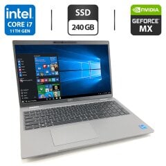 Ультрабук Dell Latitude 5520 / 15.6" (1920x1080) IPS / Intel Core i7-1185G7 (4 (8) ядра по 3.0 - 4.8 GHz) / 16 GB DDR4 / 240 GB SSD / nVidia GeForce MX450, 2 GB GDDR6, 64-bit / WebCam