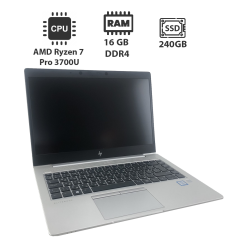 Ультрабук HP EliteBook 745 G6 / 14" (1920x1080) IPS / AMD Ryzen 7 Pro 3700U (4 (8) ядра по 2.3 - 4.0 GHz) / 16 GB DDR4 / 240 GB SSD / AMD Radeon Vega 10 / WebCam