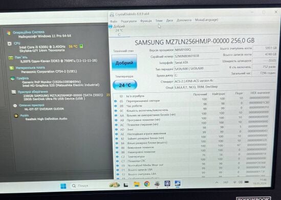 Защищенный ноутбук-трансформер Panasonic Toughbook CF-54 / 14" (1920x1080) TN / Intel Core i5-6300U (2 (4) ядра по 2.4 - 3.0 GHz) / 8 GB DDR3 / 256 GB SSD / Intel HD Graphics 520 / WebCam