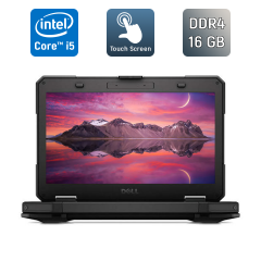 Захищений ноутбук Dell Latitude 14 Rugged 5414 / 14" (1920x1080) IPS Touch / Intel Core i5-6300U (2 (4) ядра по 2.4 - 3.0 GHz) / 16 GB DDR4 / 480 GB SSD / Intel HD Graphics 520 / HDMI / Fingerprint / Windows 10