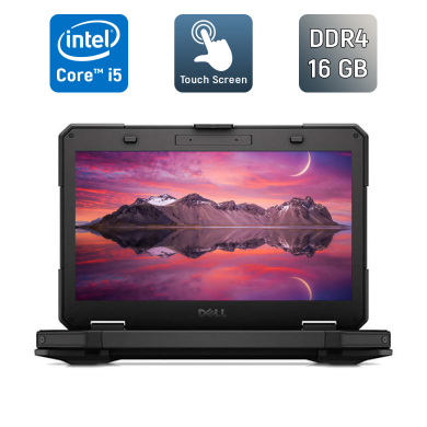 Захищений ноутбук Dell Latitude 14 Rugged 5414 / 14" (1920x1080) IPS Touch / Intel Core i5-6300U (2 (4) ядра по 2.4 - 3.0 GHz) / 16 GB DDR4 / 480 GB SSD / Intel HD Graphics 520 / HDMI / Fingerprint / Windows 10