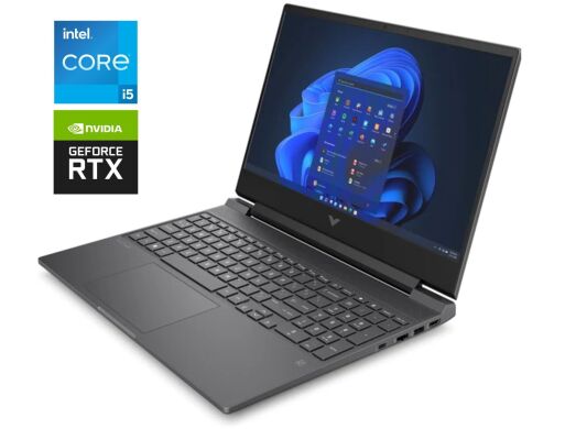 Ігровий ноутбук HP Victus 15-fa1030nr / 15.6" (1920x1080) IPS / Intel Core i5-12450H (8 (12) ядер по 3.3 - 4.4 GHz) / 8 GB DDR4 / 512 GB SSD / nVidia GeForce RTX 2050, 4 GB GDDR6, 64-bit / WebCam / Win 11 Ігровий ноутбук HP Victus 15-fa1030nr / 15.6" (1920x1080) IPS / Intel Core i5-12450H (8 (12) ядер по 3.3 - 4.4 GHz) / 8 GB DDR4 / 512 GB SSD / nVidia GeForce RTX 2050, 4 GB GDDR6, 64-bit / WebCam / Win 11