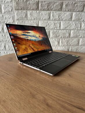 Игровой ноутбук-трансформер Б-класс HP Spectre x360 Convertible 15-eb1043dx / 15.6" (3840x2160) IPS Touch / Intel Core i7-10510U (4 (8) ядра по 1.8 - 4.9 GHz) / 16 GB DDR4 / 512 GB SSD / nVidia GeForce MX330, 2 GB GDDR5, 64-bit / WebCam