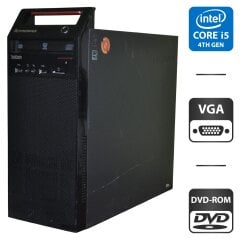 Компьютер Lenovo ThinkCentre E73 Tower / Intel Core i5-4460S (4 ядра по 2.9 - 3.4 GHz) / 8 GB DDR3 / 320 GB HDD / Intel HD Graphics 4600 / DVD-ROM / Без OC