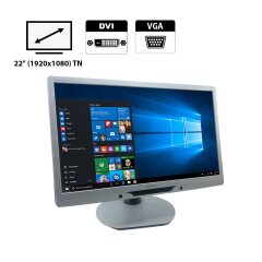 Монітор Philips 221B3L / 22" (1920x1080) TN / DVI, VGA, USB-Hub, Audio + Кабель живлення