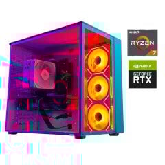 Игровой ПК GameMax Infinity Tower / AMD Ryzen 7 5700X (8 (16) ядер по 3.4 - 4.6 GHz) / 32 GB DDR4 / 500 GB SSD + 1000 GB HDD / nVidia GeForce RTX 2060 Super, 8 GB GDDR6, 256-bit