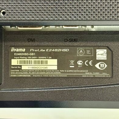 Монітор Iiyama ProLite E2482HSD-GB1 / 23" (1920x1080) TN / VGA, DVI / VESA 100x100