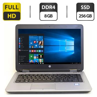 Ноутбук Б-клас HP ProBook 640 G2 / 14" (1920x1080) TN / Intel Core i5-6200U (2 (4) ядра по 2.3 - 2.8 GHz) / 8 GB DDR4 / 256 GB SSD / Intel HD Graphics 520 / WebCam / DisplayPort