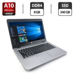 Ультрабук HP EliteBook 745 G4 / 14" (1366x768) TN / AMD Pro A10-8730B (4 ядра по 2.4 - 3.3 GHz) / 8 GB DDR4 / 240 GB SSD / AMD Radeon R5 Graphics / WebCam