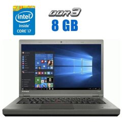 Ноутбук Lenovo ThinkPad T440p / 14" (1920x1080) IPS / Intel Core i7-4600M (2 (4) ядра по 2.9 - 3.6 GHz) / 8 GB DDR3 / 512 GB SSD / nVidia GeForce GT 730M, 1 GB DDR3, 64-bit / WebCam / Win 10 Pro