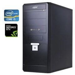 ПК Spire SPD208B Tower / Intel Core i5-2400S (4 ядра по 2.5 - 3.3 GHz) / 8 GB DDR3 / 500 GB HDD / nVidia GeForce GTX 550 Ti, 1 GB GDDR5, 192-bit / 350W / DVD-RW