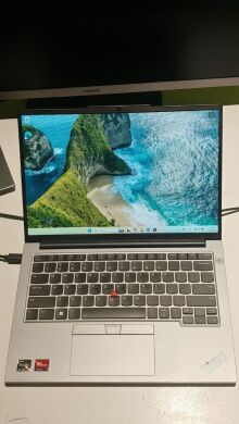 Ультрабук Lenovo ThinkPad E14 5 Gen Aluminium / 14" (1920х1200) IPS / AMD Ryzen 5 7530U (6 (12) ядер по 2.0 - 4.5 GHz) / 16 GB DDR4 / 256 GB SSD / AMD Radeon RX Vega 7 / WebCam