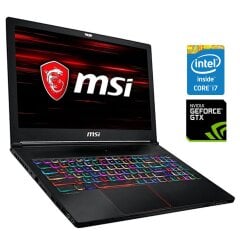 Игровой ноутбук Б-класс MSI GS63 Stealth 8RE / 15.6" (1920x1080) IPS / Intel Core i7-8750H (6 (12) ядер по 2.2 - 4.1 GHz) / 16 GB DDR4 / 256 GB SSD NVMe / nVidia GeForce GTX 1060, 6 GB GDDR5, 192-bit / WebCam