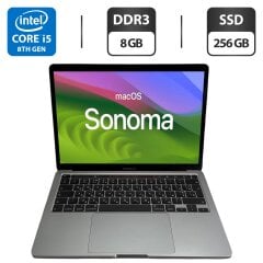 Ультрабук Apple MacBook Pro 13 2020 Space Grey / 13.3" (2560x1600) IPS / Intel Core i5-8257U (4 (8) ядра по 1.4 - 3.9 GHz) / 8 GB DDR3 / 256 GB SSD / Intel Iris Plus Graphics / WebCam / Touch Bar / MacOS