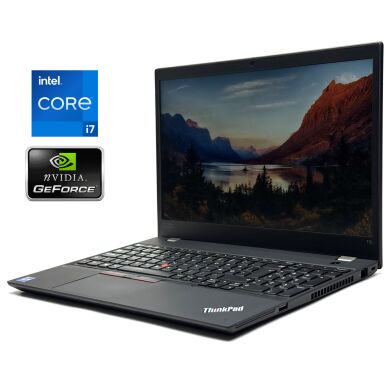 Ультрабук Б-клас Lenovo ThinkPad T15 Gen 2 / 15.6" (1920x1080) IPS / Intel Core i7-1185G7 (4 (8) ядра по 3.0 - 4.8 GHz) / 16 GB DDR4 / 512 GB SSD / nVidia GeForce MX450, 2 GB GDDR6, 64-bit / WebCam / Win 11