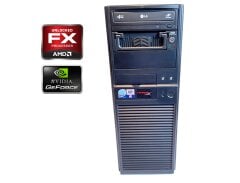 ПК Asus Tower / AMD FX-Series FX-8300 (8 ядер по 3.3 - 4.2 GHz) / 16 GB DDR3 / 120 GB SSD + 500 GB HDD / nVidia GeForce 210, 1 GB DDR3, 64-bit / DVD-ROM / 450W