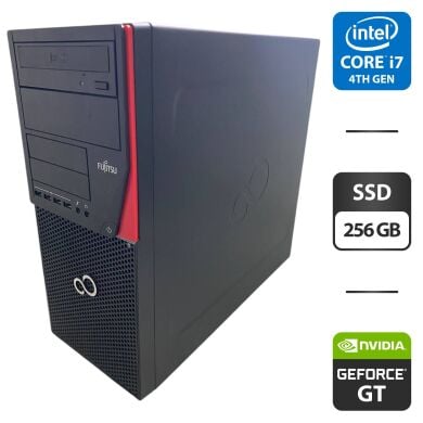 Комп'ютер Fujitsu Esprimo P720 E90 Tower / Intel Core i7-4790 (4 (8) ядра по 3.6 - 4.0 GHz) / 16 GB DDR3 / 256 GB SSD / nVidia GeForce GT 730, 2 GB GDDR3, 64-bit / DVD-ROM
