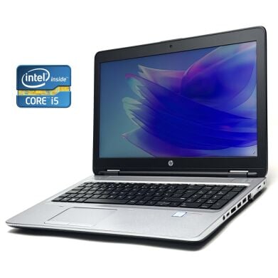 Ноутбук HP ProBook 650 G2 / 15.6" (1920x1080) TN / Intel Core i5-6200U (2 (4) ядра по 2.3 - 2.8 GHz) / 8 GB DDR4 / 128 GB SSD / Intel HD Graphics 520 / WebCam / DVD-RW / Win 10 Pro