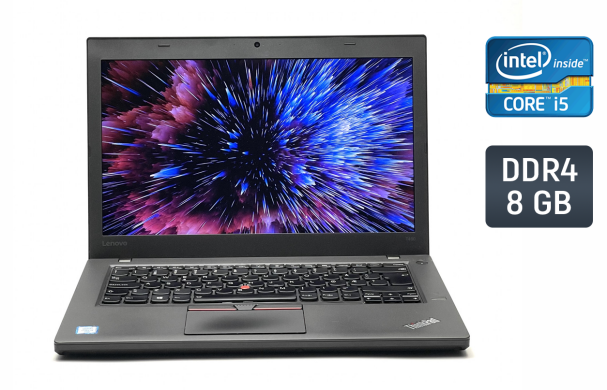 Ультрабук Б-клас Lenovo ThinkPad T460 / 14" (1920x1080) IPS / Intel Core i5-6300U (2 (4) ядра по 2.4 - 3.0 GHz) / 8 GB DDR4 / 256 GB SSD / Intel HD Graphics 520 / WebCam / TouchID