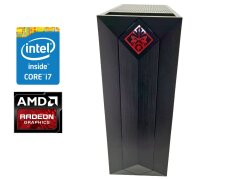 Новый игровой ПК HP OMEN 6FH15AVT#ABA-0298 Tower / Intel Core i7-9700K (8 ядер по 3.6 - 4.9 GHz) / 16 GB DDR4 / 2000 GB HDD / AMD Radeon RX 6600, 8 GB GDDR6, 128-bit / 750W / Win 10 Home