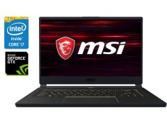 Игровой ноутбук MSI GS65 Stealth 9SD / 15.6" (1920x1080) IPS / Intel Core i7-9750H (6 (12) ядра по 2.6 - 4.5 GHz) / 16 GB DDR4 / 512 GB SSD / nVidia GeForce GTX 1660 Ti, 6 GB GDDR6, 192-bit / WebCam