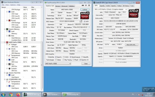 Дискретная видеокарта AMD FirePro v5900, 2 GB GDDR5, 256-bit