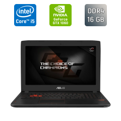 Игровой ноутбук Asus GL502VML / 15.6" (1920x1080) IPS / Intel Core i5-6300HQ (4 ядра по 2.3 - 3.2 GHz) / 16 GB DDR4 / 256 GB SSD + 1000 GB HDD / nVidia GeForce GTX 1060, 3 GB GDDR5, 192-bit / WebCam / Windows 10