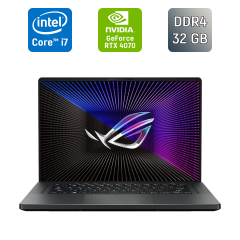 Игровой ноутбук Asus ROG Zephyrus GU603VI / 16" (1920x1080) IPS / Intel Core i7-13620H (10 (16) ядер по 3.6 - 4.9 GHz) / 32 GB DDR4 / 1000 GB SSD / nVidia GeForce RTX 4070, 8 GB GDDR6, 128-bit / WebCam / Windows 11