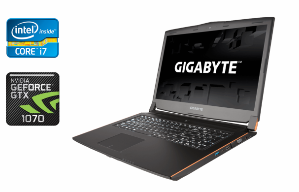 Игровой ноутбук Б-класс Gigabyte P57 / 17.3" (1920x1080) IPS / Intel Core i7-6700HQ (4 (8) ядра по 2.6 - 3.5 GHz) / 16 GB DDR4 / 512 GB SSD / nVidia GeForce GTX 1070, 8 GB GDDR5, 256-bit / WebCam / HDMI Игровой ноутбук Б-класс Gigabyte P57 / 17.3" (1920x1080) IPS / Intel Core i7-6700HQ (4 (8) ядра по 2.6 - 3.5 GHz) / 16 GB DDR4 / 512 GB SSD / nVidia GeForce GTX 1070, 8 GB GDDR5, 256-bit / WebCam / HDMI