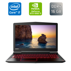 Ігровий ноутбук Б-клас Lenovo Legion Y720-15IKBN / 15.6" (1920x1080) IPS / Intel Core i7-7700HQ (4 (8) ядра по 2.8 - 3.8 GHz) / 16 GB DDR4 / 128 GB SSD + 1000 GB HDD / nVidia Geforce GTX 1050 Ti, 4 GB GDDR5, 128-bit / WebCam / USB Type-C