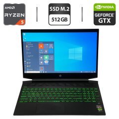Ігровий ноутбук HP Pavilion Gaming 15-ec0013dx / 15.6" (1920x1080) TN / AMD Ryzen 5 3550H (4 (8) ядра по 2.1 - 3.7 GHz) / 16 GB DDR4 / 512 GB SSD M.2 / nVidia GeForce GTX 1050, 3 GB GDDR5, 96-bit / WebCam / Windows 10 Pro