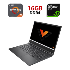 Ігровий ноутбук HP Victus 16-E0017NO / 16" (1920x1080) IPS / AMD Ryzen 5 5600H (6 (12) ядер по 3.3 - 4.2 GHz) / 16 GB DDR4 / 480 GB SSD / nVidia GeForce RTX 3060, 6 GB GDDR6, 192-bit / WebCam