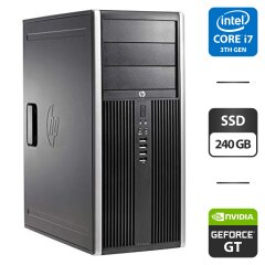 Игровой ПК Б-класс HP Compaq Elite 8300 Tower / Intel Core i7-3770 (4 (8) ядра по 3.4 - 3.9 GHz) / 8 GB DDR3 / 240 GB SSD / nVidia GeForce GT 545, 3 GB GDDR3, 192-bit / HDMI