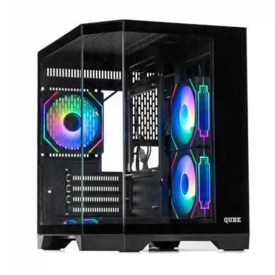 Ігровий ПК FORSAGE CRYSTAL (GBNU3 Black) Tower / AMD Ryzen 5 5500 (6 (12) ядер по 3.6 - 4.2 GHz) / 16 GB DDR4 / 256 GB SSD + 1000 GB HDD / AMD Radeon RX 570, 4 GB GDDR5, 256-bit