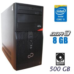 Компьютер Fujitsu Esprimo P420 E85+ Tower / Intel Core i5-4460 (4 ядра по 3.2 - 3.4 GHz) / 8 GB DDR3 / 500 GB HDD / Intel HD Graphics 4600