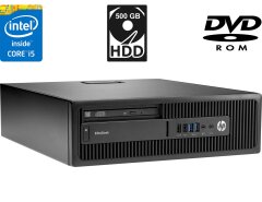 Комп'ютер HP EliteDesk 800 G1 SFF / Intel Core i5-4590 (4 ядра по 3.3 - 3.7 GHz) / 4 GB DDR3 / 500 GB HDD / Intel HD Graphics 4600 / 240W / DVD-ROM / DisplayPort