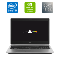 Мобільна робоча станція Б-клас HP ZBook 15 G5 / 15.6" (1920x1080) IPS / Intel Core i7-8850H (6 (12) ядра по 2.6 - 4.3 GHz) / 16 GB DDR4 / 500 GB SSD / nVidia Quadro P1000, 4 GB GDDR5, 256-bit / WebCam / TouchID